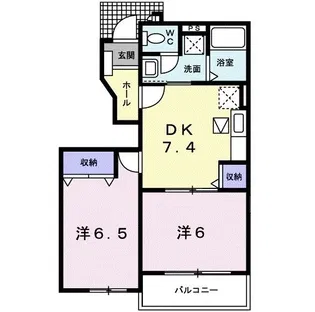 アルス 開成A【1階】の間取り