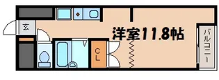 カーサ蟹原【1階】の間取り