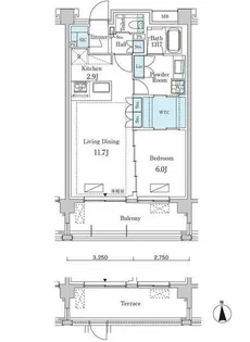 グランドゥールプレミアム代々木大山【1階】の間取り
