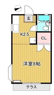 ハイツヒライ【1階】の間取り