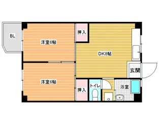 ビレッジハウス泉北栂タワー【7階】の間取り