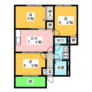 アヴニール B【1階】の間取り