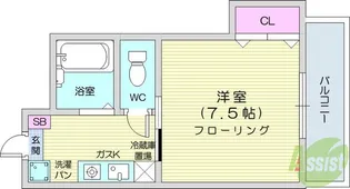 サンライトK1【3階】の間取り