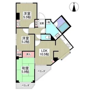 リュミエ武蔵浦和【2階】の間取り