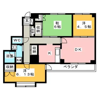 セレクト大岩【4階】の間取り