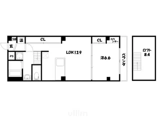 More河原町II【5階】の間取り