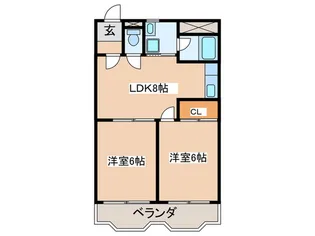 ウエスト・ストリーム【3階】の間取り