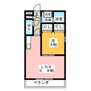 アンフィニ松が根【3階】の間取り