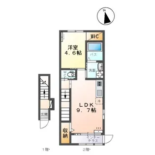 エスポアメゾンM【2階】の間取り