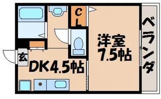 ベルデュールT【1階】の間取り