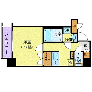 ロメック芝浦【7階】の間取り