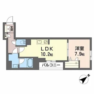 シャーメゾンさかえ町【4階】の間取り