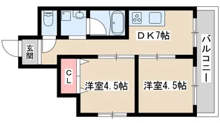 新大阪第1ハイツビル【7階】の間取り