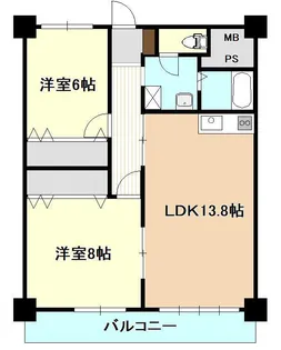 高志ハイツ【4階】の間取り