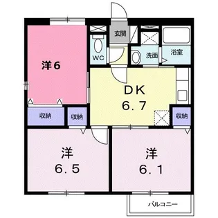 ベアーフィールドII【1階】の間取り