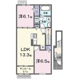 グローティール A【2階】の間取り