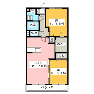 グランストーク椿【2階】の間取り
