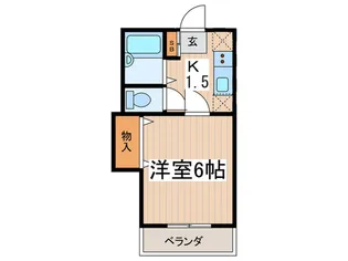 ブリュ-ジュ鷹の台【1階】の間取り