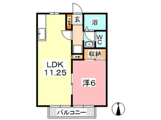 えとあシティB【2階】の間取り