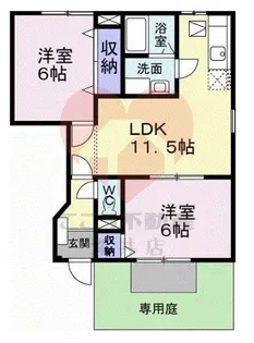 大阪府堺市中区福田【アパート】の間取り