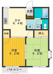 東京都立川市一番町1【アパート】の間取り