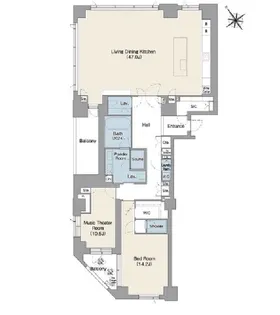 プレステージレジデンス白金台【3階】の間取り