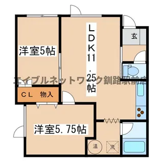 エコハウス幸【2階】の間取り