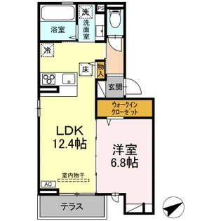 D ROOM徳行【3階】の間取り