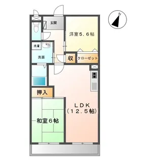 アピテ池場【5階】の間取り