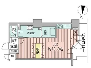 UURコート札幌南三条プレミアタワー【6階】の間取り