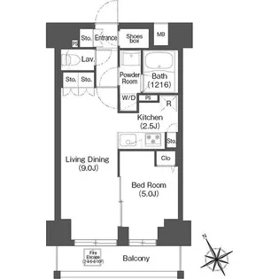東京都台東区根岸2【マンション】の間取り