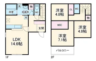 千葉県市川市大野町2【一戸建】の間取り