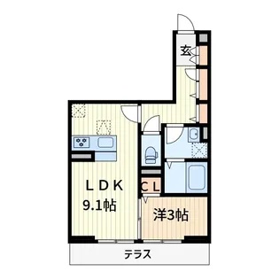 ラポーム西川口【1階】の間取り
