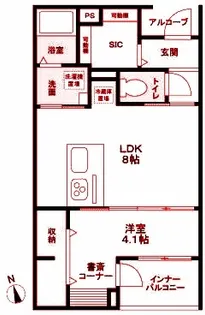 Mana港南【3階】の間取り