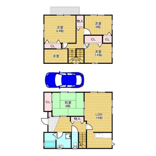 大阪府豊中市東豊中町1【一戸建】の間取り