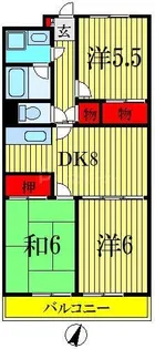 アフィニス原木【2階】の間取り