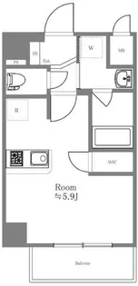 ハーモニーレジデンス日本橋イースト【8階】の間取り