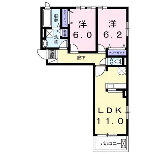 ブリヤン ヴィラ I【2階】の間取り