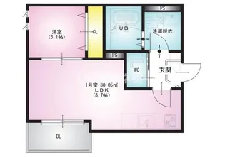 埼玉県越谷市北越谷3【アパート】の間取り