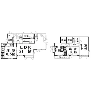 北海道釧路市富士見3【一戸建】の間取り
