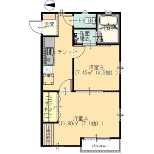 Y’Sフラット2【2階】の間取り