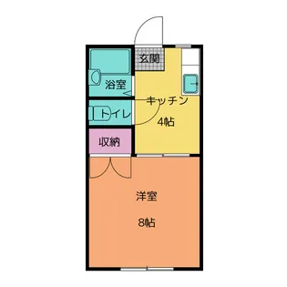 エステート阿倉川 B棟【1階】の間取り