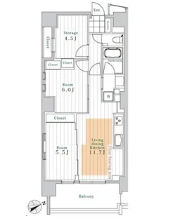 東京都新宿区西早稲田2【マンション】の間取り