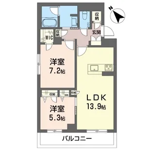 セレスティア ハザワ【2階】の間取り