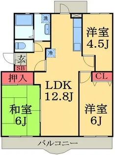 アップサイドマンション【3階】の間取り