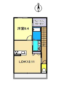 シャーメゾン朝倉 B棟【2階】の間取り