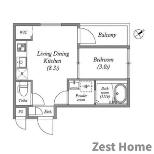 MOVE甲子園NEO【1階】の間取り