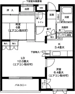 初音マンション【2階】の間取り