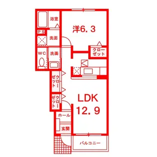 本町ハイツX【1階】の間取り