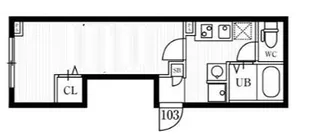 ミハス三軒茶屋II【1階】の間取り
